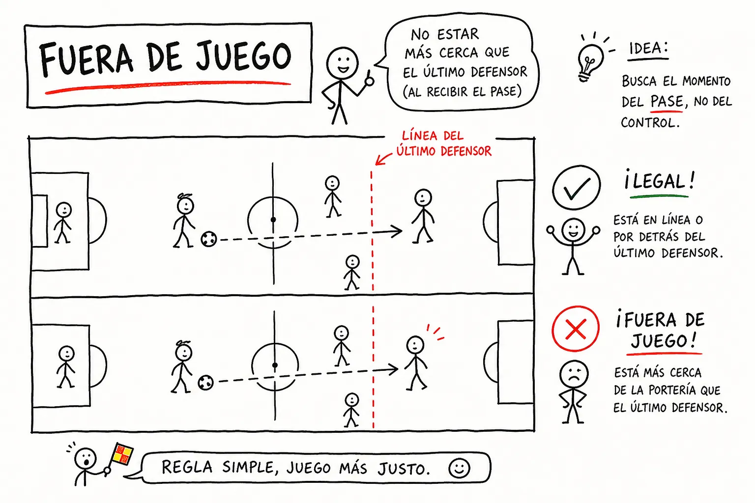 ¿Cómo funciona el fuera de juego en el fútbol?