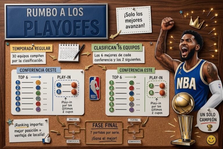 cómo se clasifican los equipos para los playoffs de la nba