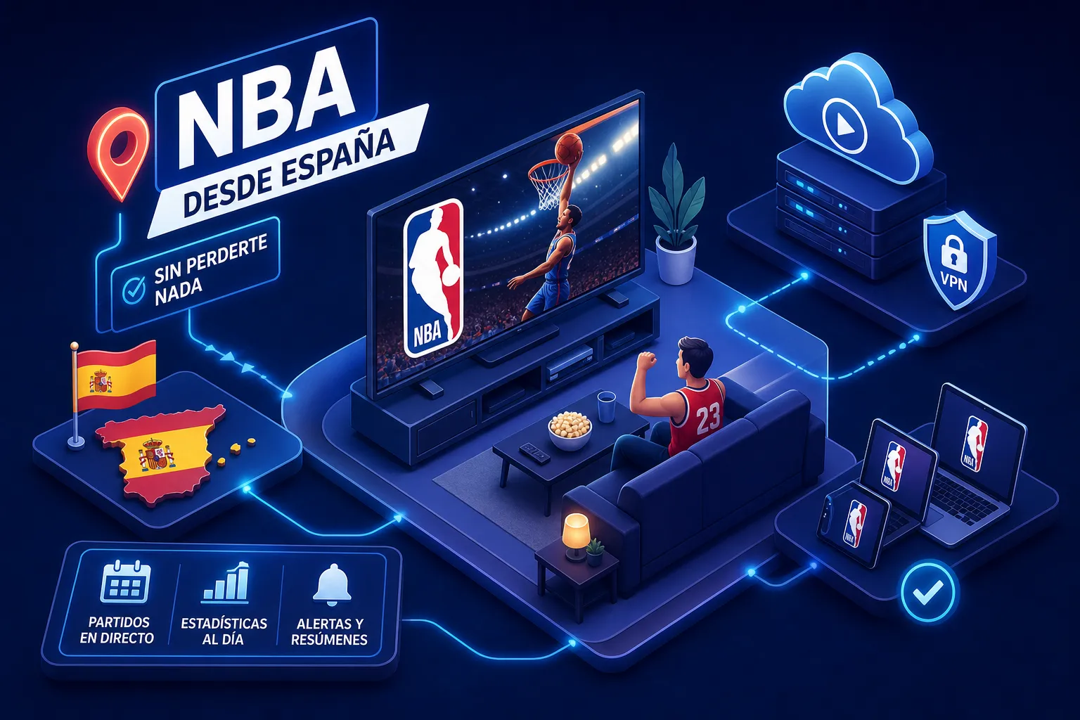 Cómo seguir la NBA desde España sin perderte nada