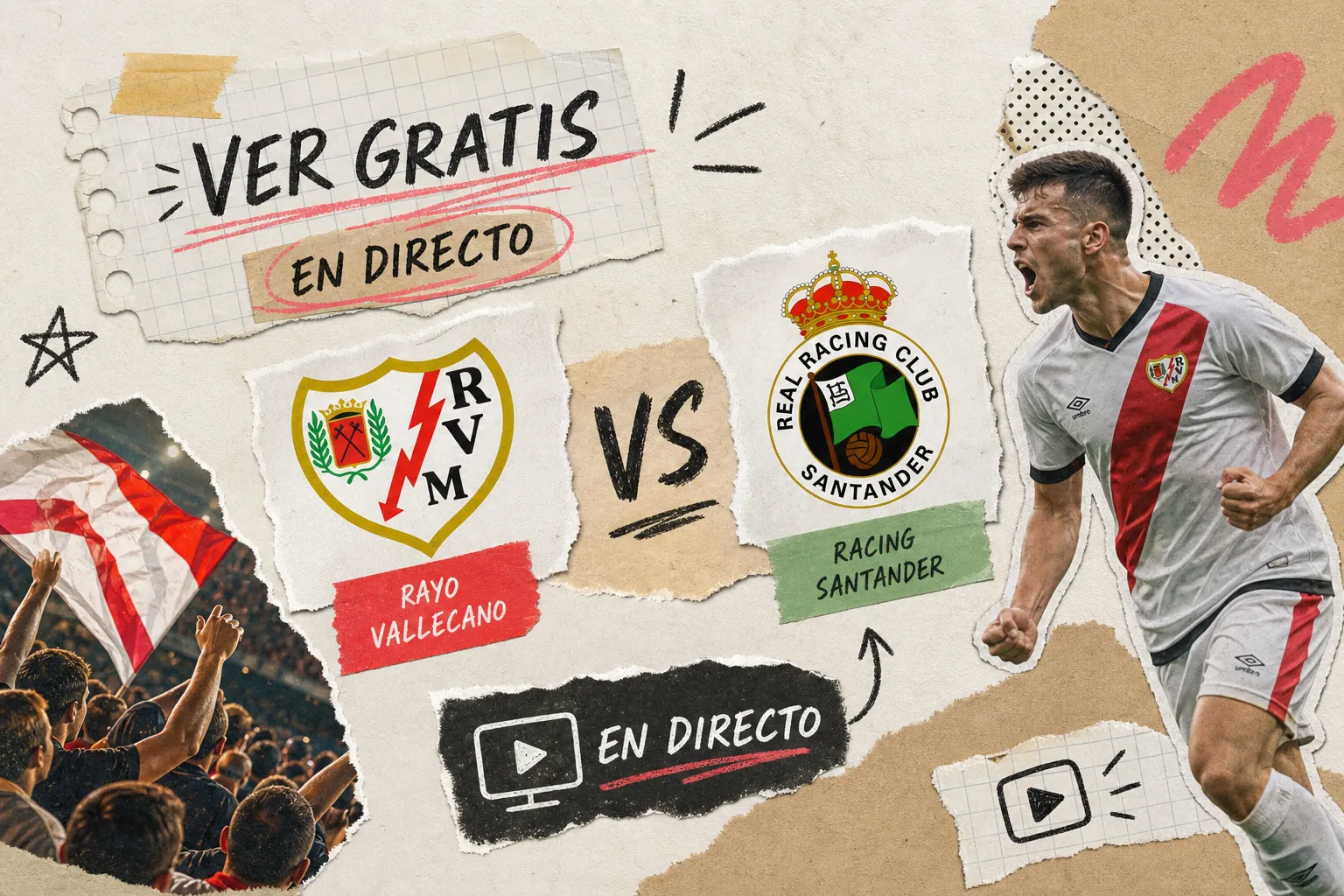 Dónde ver Rayo Vallecano vs Racing Santander en directo