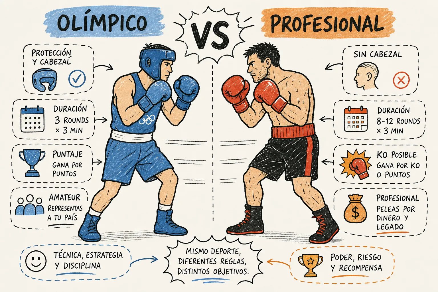 Las Diferencias Clave: Boxeo OlÃmpico vs Profesional