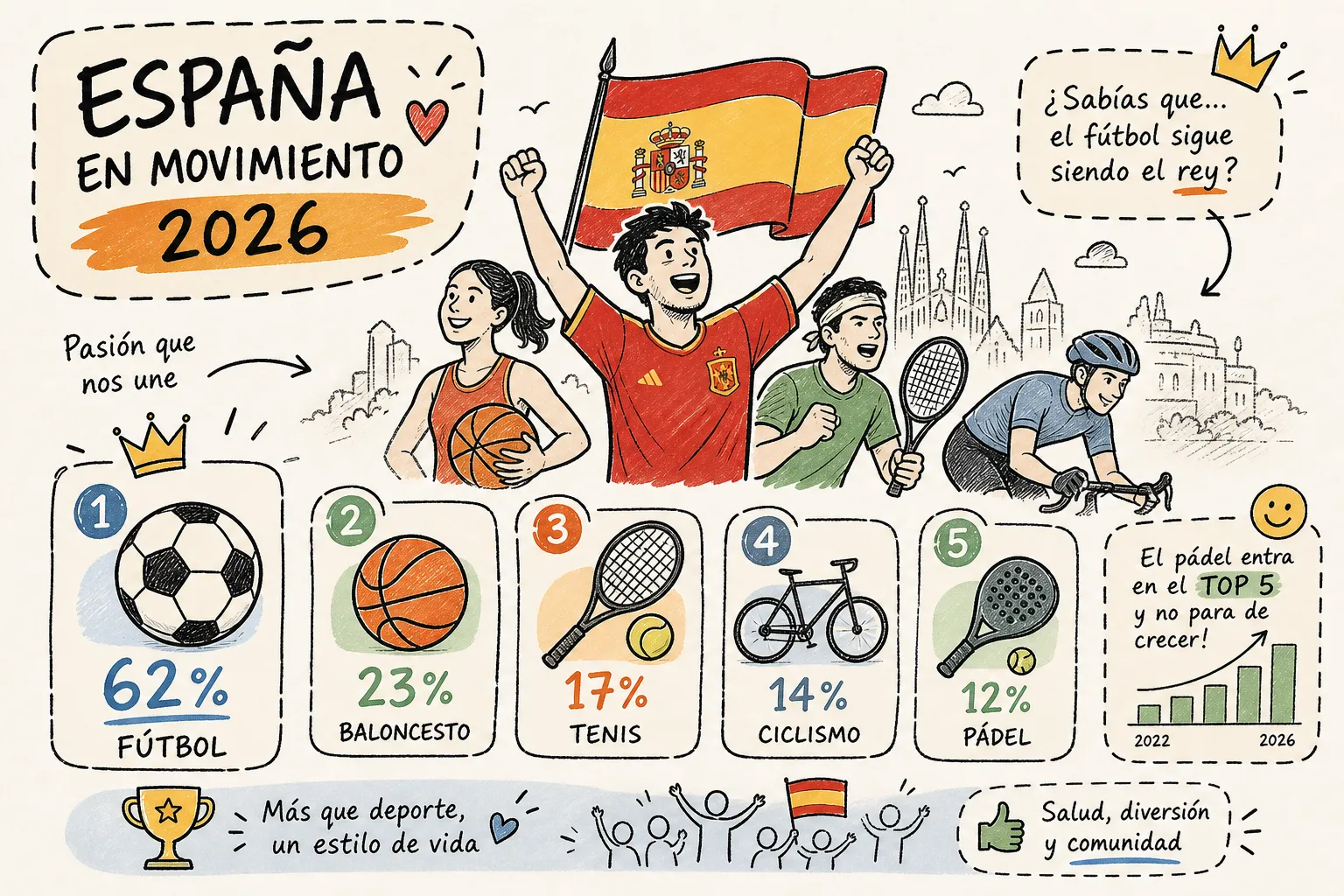 Los deportes más populares en España en 2026